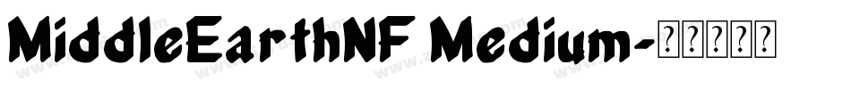 MiddleEarthNF Medium字体转换